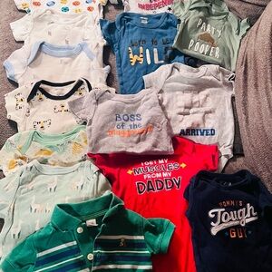 Blue and Gray Kids Shirt Set